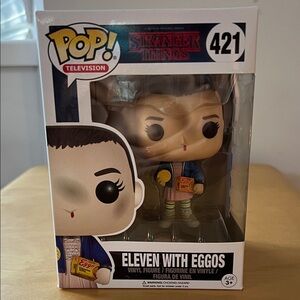 Funko Pop Eleven with Eggos Figure - Blue and Brown